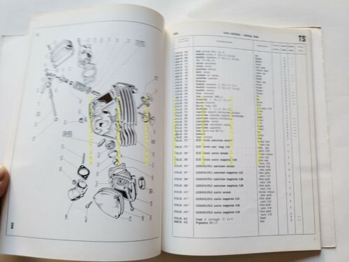 Ducati 860 1975 catalogo ricambi originale bevel spare parts catalogue