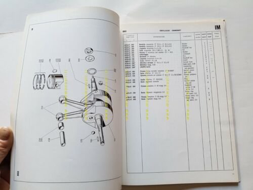 Ducati 860 1975 catalogo ricambi originale bevel spare parts catalogue