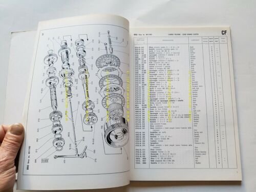 Ducati 860 1975 catalogo ricambi originale bevel spare parts catalogue