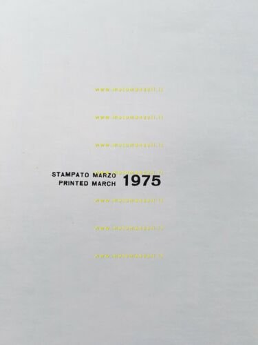 Ducati 860 1975 catalogo ricambi originale bevel spare parts catalogue