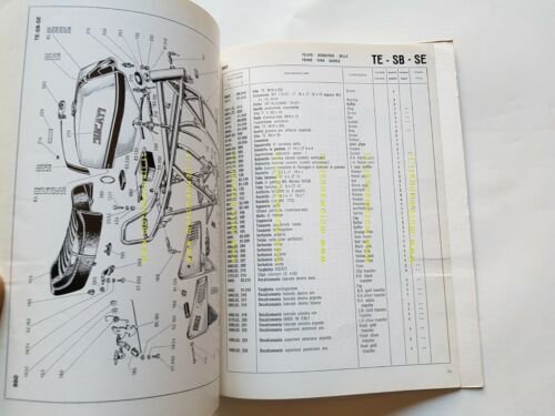 Ducati 860 1975 catalogo ricambi originale bevel spare parts catalogue