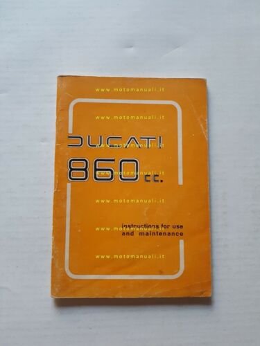 Ducati 860 1975 manuale uso manutenzione originale INGLESE owner's manual