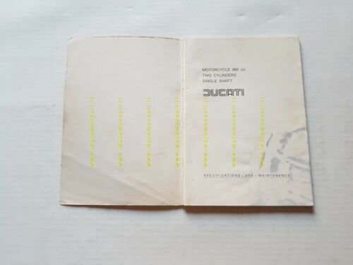 Ducati 860 1975 manuale uso manutenzione originale INGLESE owner's manual
