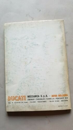 DUCATI 860 1975 manuale uso originale ITALIANO moto owner's manual