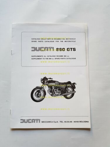 Ducati 860 GTS aggiornamento catalogo ricambi originale parts catalogue update