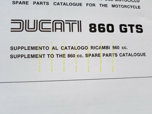 Ducati 860 GTS aggiornamento catalogo ricambi originale parts catalogue update