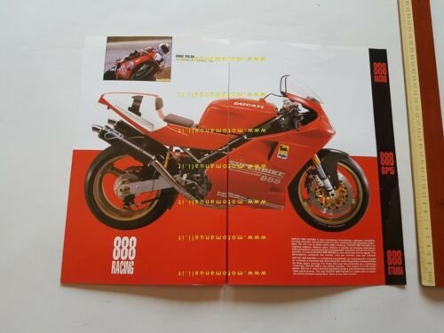 Ducati 888 Racing - SP 5 - Strada 1992 depliant …