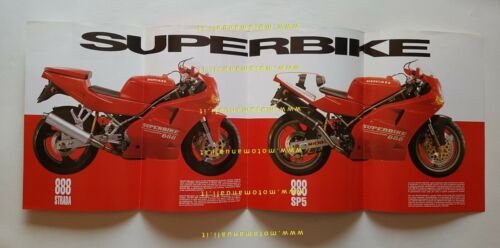 Ducati 888 Racing - SP 5 - Strada 1992 depliant …