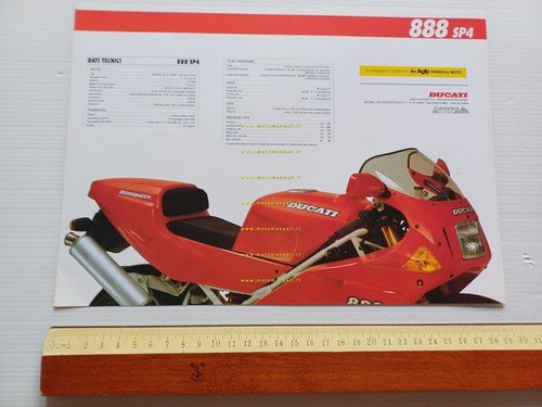 Ducati 888 SP4 1992 depliant originale italiano moto brochure