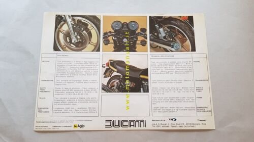 Ducati 900 Darmah 1981 depliant originale italiano BEVEL