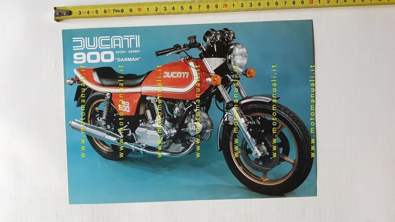 Ducati 900 Darmah SD 1977 depliant originale italiano brochure BEVEL