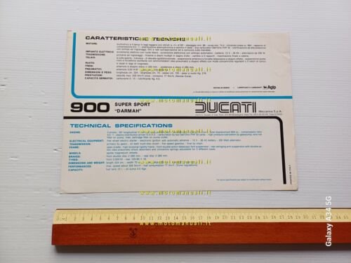 Ducati 900 Darmah Super Sport 1980 depliant originale italiano brochure …