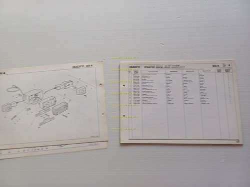 Ducati 900 Mike Hailwood Replica 1983-84 catalogo ricambi TELAIO originale