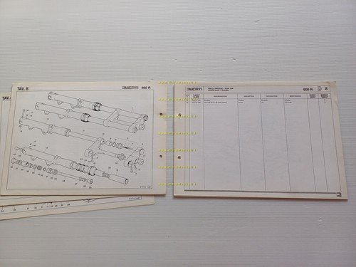 Ducati 900 Mike Hailwood Replica 1983-84 catalogo ricambi TELAIO originale