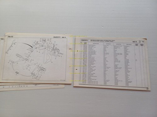 Ducati 900 Mike Hailwood Replica 1983-84 catalogo ricambi TELAIO originale