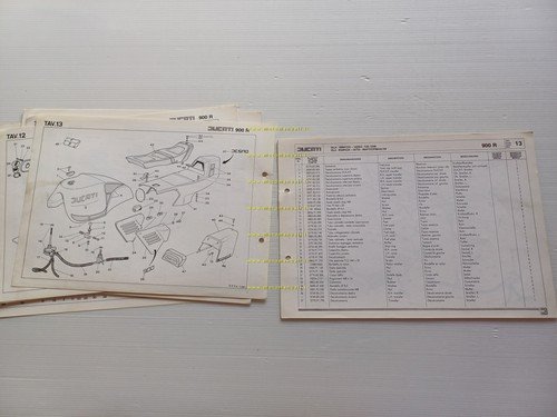 Ducati 900 Mike Hailwood Replica 1983-84 catalogo ricambi TELAIO originale