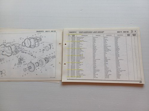 Ducati 900 Mike Hailwood Replica-900 S2 1983-84 catalogo ricambi MOTORE …