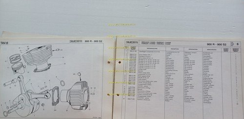 Ducati 900 Mike Hailwood Replica-900 S2 1983-84 catalogo ricambi MOTORE …