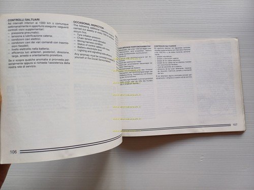 Ducati 900 Monster 1993 manuale uso manutenzione libretto istruzioni originale