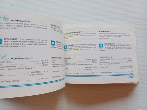 Ducati 900 S2 1982 manuale uso manutenzione libretto istruzioni originale
