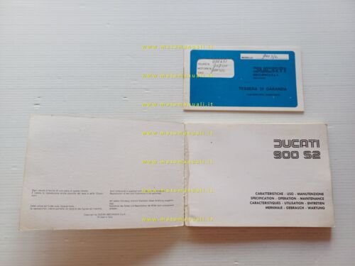 Ducati 900 S2 1982 manuale uso manutenzione libretto istruzioni originale