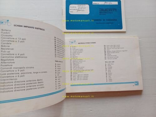 Ducati 900 S2 1982 manuale uso manutenzione libretto istruzioni originale