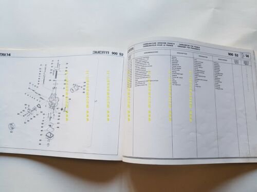 Ducati 900 S2 Desmo 1983 catalogo ricambi originale spare parts …