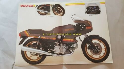 Ducati 900 S2 Desmo grigio 1983 depliant originale moto brochure