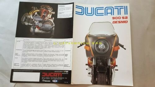 Ducati 900 S2 Desmo grigio 1983 depliant originale moto brochure