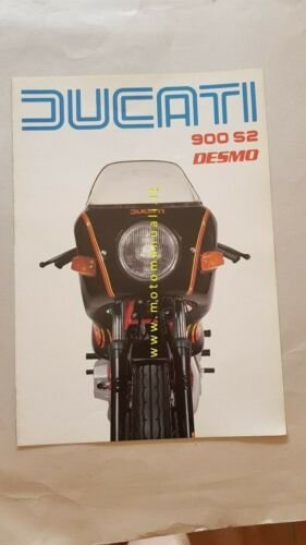 Ducati 900 S2 Desmo nero 1983 depliant originale moto brochure
