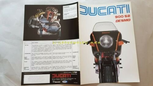 Ducati 900 S2 Desmo nero 1983 depliant originale moto brochure