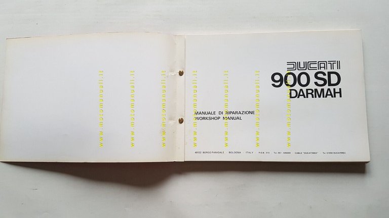 Ducati 900 SD Darmah 1978 manuale officina ITALIANO originale
