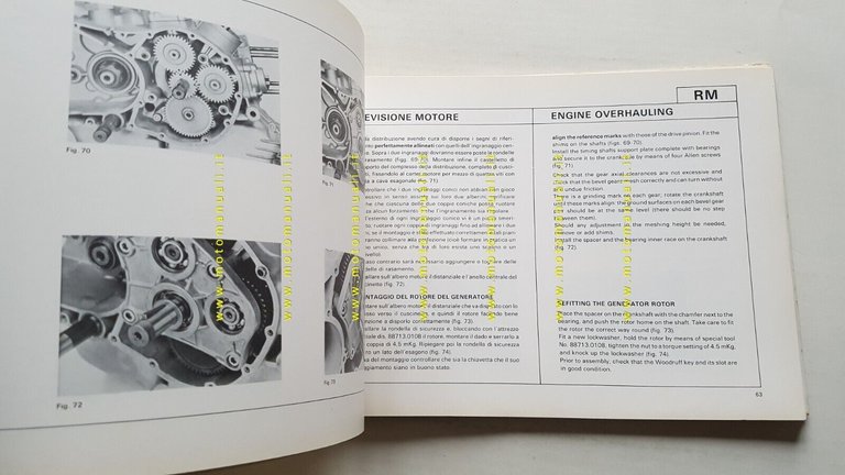 Ducati 900 SD Darmah 1978 manuale officina ITALIANO originale
