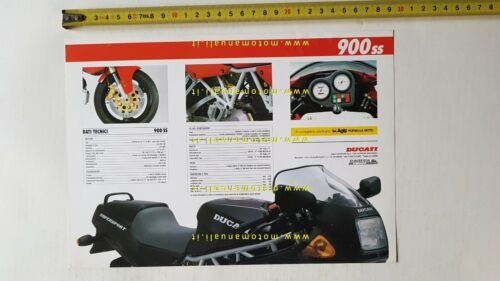 Ducati 900 SS 1992 depliant originale italiano moto brochure