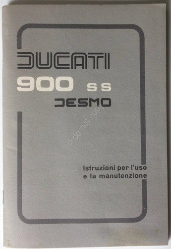 DUCATI 900 SS Desmo - Istruzioni per Uso e Manutenzione … | Immagine principale