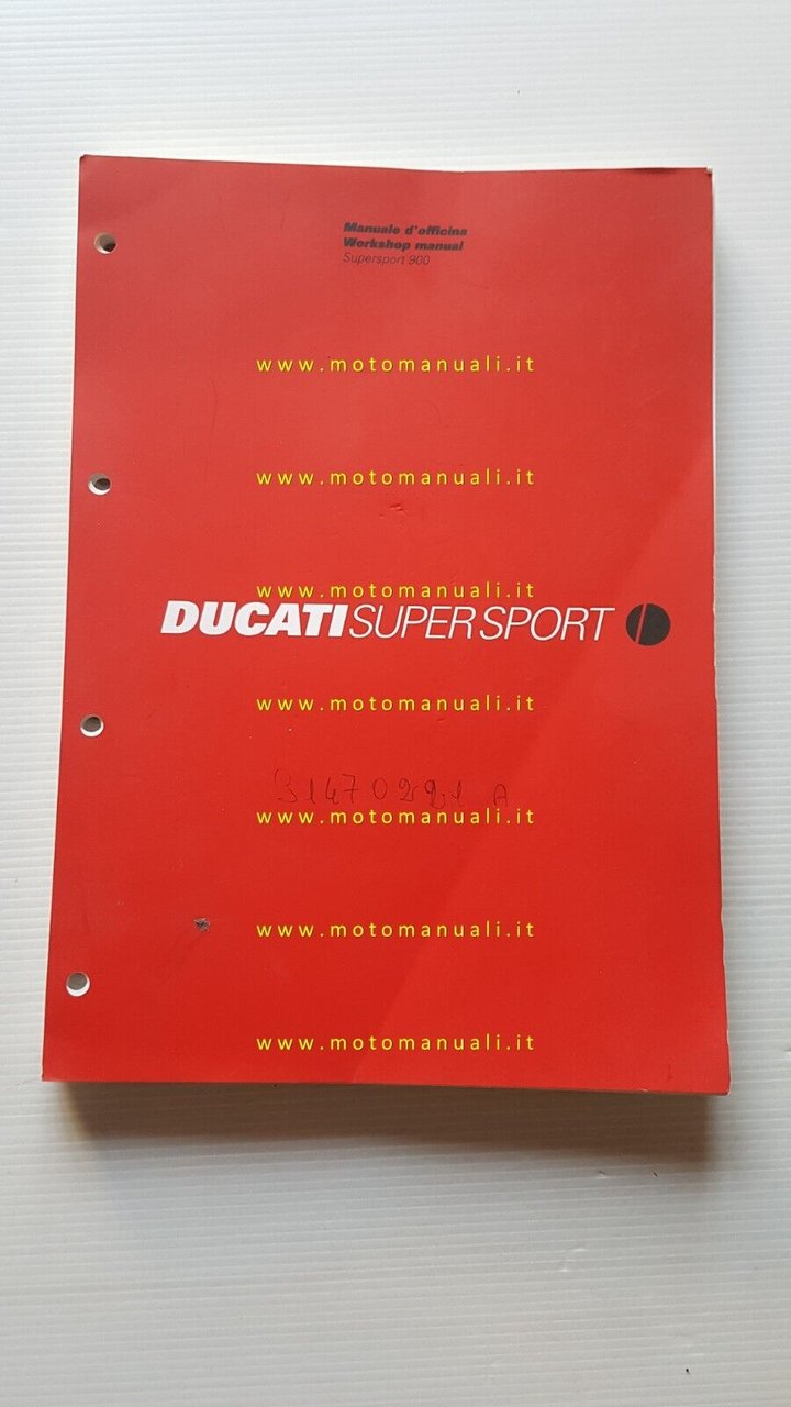 DUCATI 900 SuperSport 1998 manuale officina originale Italiano English