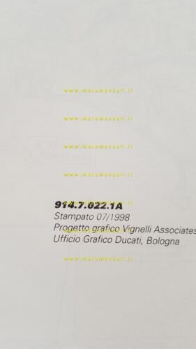 DUCATI 900 SuperSport 1998 manuale officina originale Italiano English