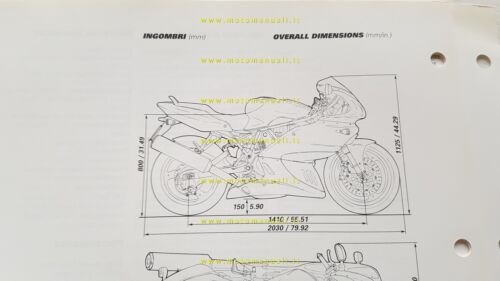 DUCATI 900 SuperSport 1998 manuale officina originale Italiano English