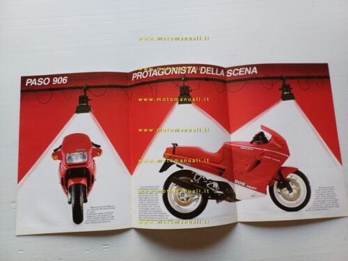 Ducati 906 Paso 1988 depliant italiano originale brochure