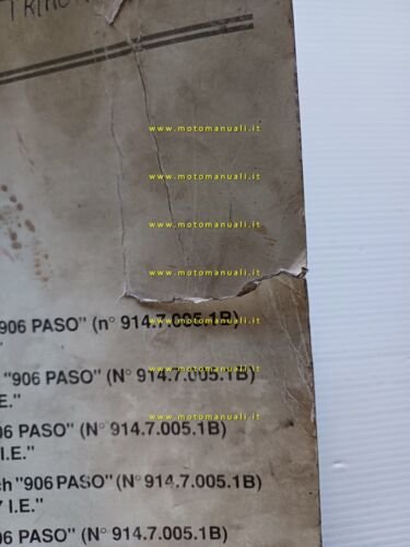 DUCATI 907 i.e. 1990 AGGIORNAMENTO manuale officina 906 Paso originale