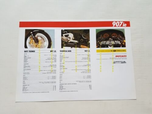 Ducati 907 i.e. 1993 depliant moto originale motorcycle brochure