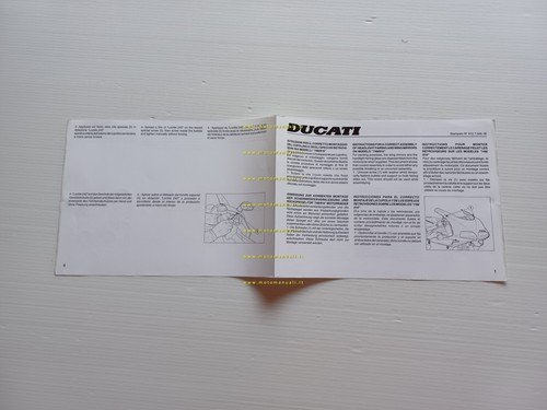 Ducati 916 - 748 supplemento originale manuale uso per montaggio …