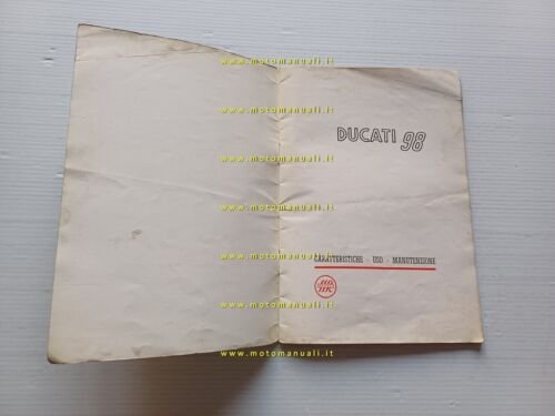 Ducati 98 1a serie manuale uso manutenzione libretto italiano originale