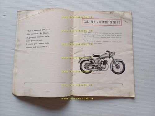 Ducati 98 1a serie manuale uso manutenzione libretto italiano originale