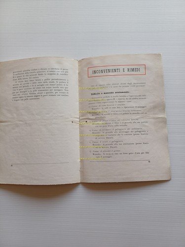 Ducati 98 anni 50 manuale uso manutenzione libretto originale italiano