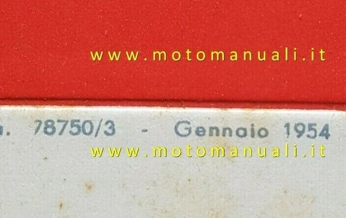 Ducati 98 insegna calendario 1954 cartone originale cartello tabella