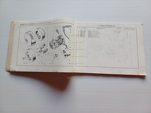 Ducati 98 N 1954-56 catalogo ricambi originale italiano Spare Parts …