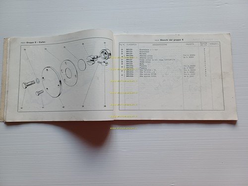 Ducati 98 N 1954-56 catalogo ricambi originale italiano Spare Parts …