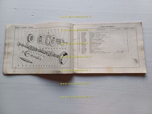 Ducati 98 T Turismo 1956 catalogo ricambi originale spare parts …