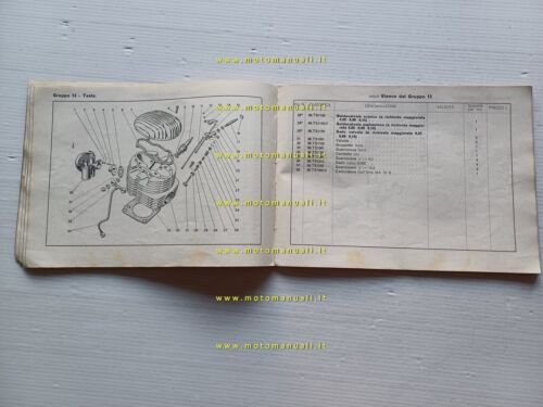 Ducati 98 T Turismo 1956 catalogo ricambi originale spare parts …